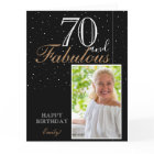 70 et fabuleux Elegant Black 70th Birthday Photo