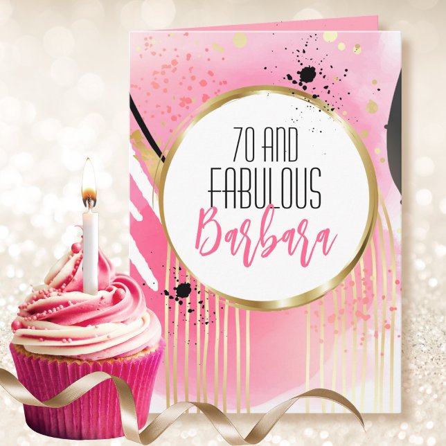 Carte 70 et Fabulous Pink Gold Black (Créateur téléchargé)
