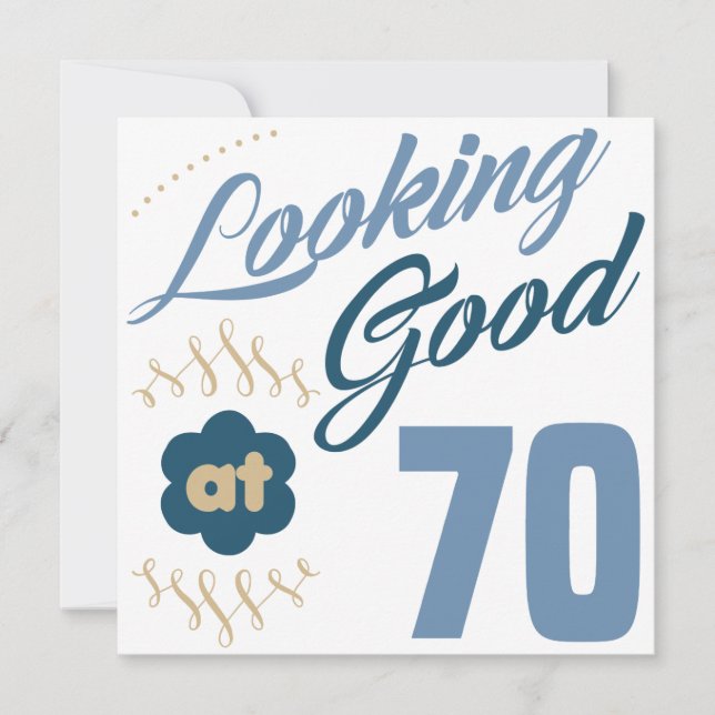 Carte 70e anniversaire à l'air bon (Devant)