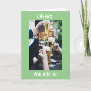 Carte **70e ANNIVERSAIRE** CÉLÉBRATION ET CHEERS À VOUS 