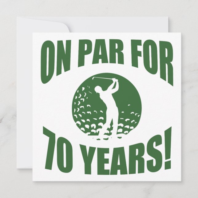 Carte 70e anniversaire de Golfer (Devant)