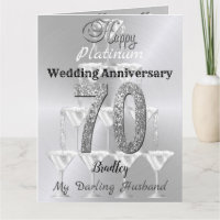 70e anniversaire de Mariage Platinum personnalisé