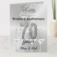 70e anniversaire de Mariage Platinum personnalisé
