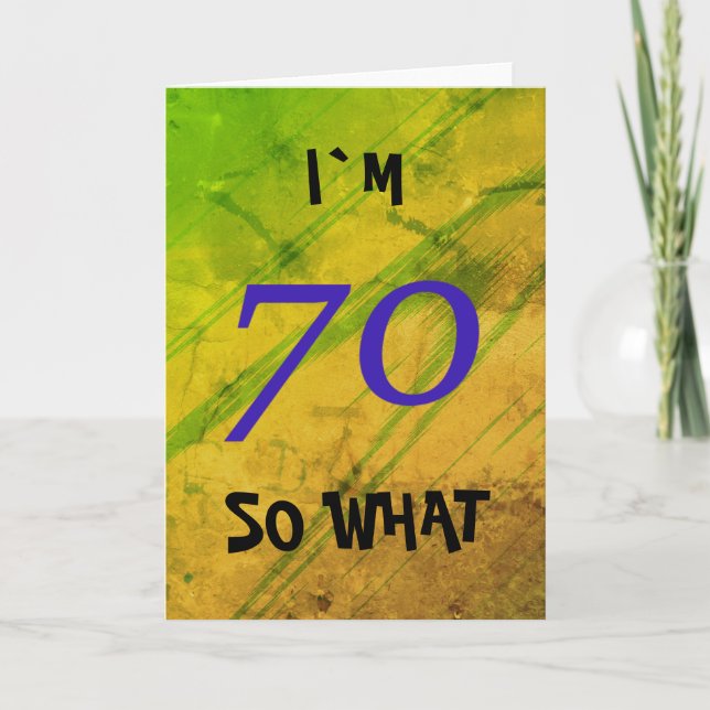 Carte 70e anniversaire drôle (Devant)