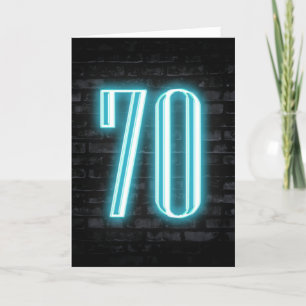 Carte 70e anniversaire néon Connexion en brique