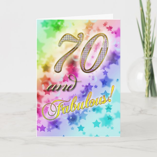 Carte 70e anniversaire pour quelqu'un Fabulous (Devant)