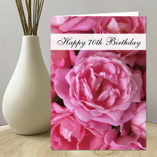 Carte 70e anniversaire - Roses pour 70 ans