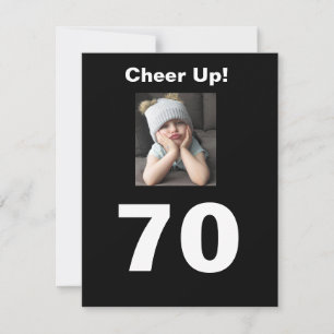 Carte 70e anniversaire Soyez en fête Célébrez la mignonn
