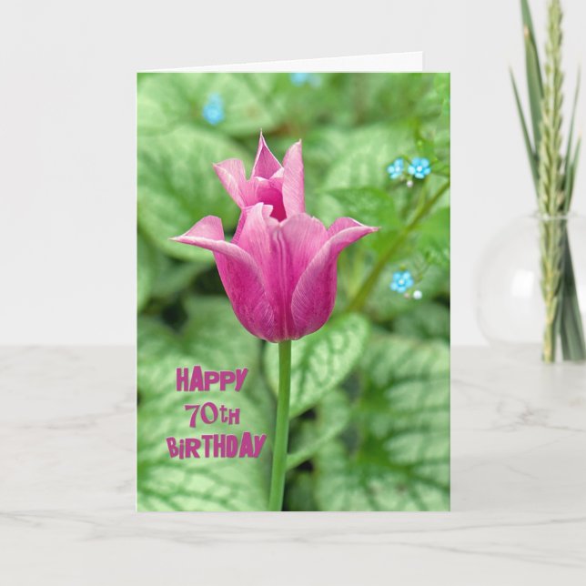 Carte 70e anniversaire Tulip (Devant)