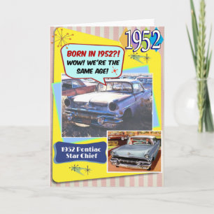 Carte 70e anniversaire ! Wow, même âge que cette Chevy 1
