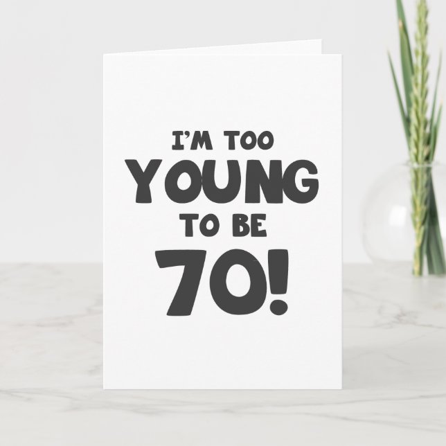 Carte 70e Humour d'anniversaire (Devant)