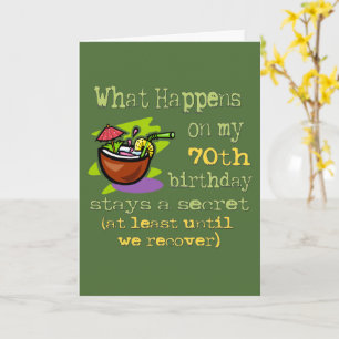 Carte 70th Birthday Party Dons. Que se passe-t-il sur mo