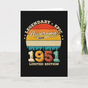 Carte 71 Ans Awesome depuis 1951 71e Anniversaire Cadeau