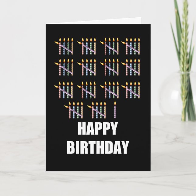 Carte 71e anniversaire avec bougies (Devant)