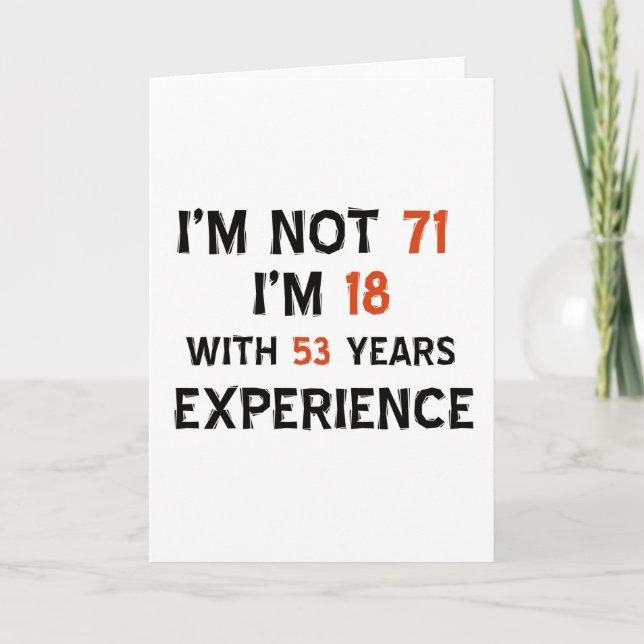 Carte 71e anniversaire cool (Devant)