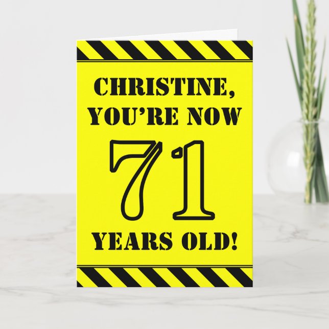 Carte 71e anniversaire : Jeu de style de crayon amusant  (Devant)