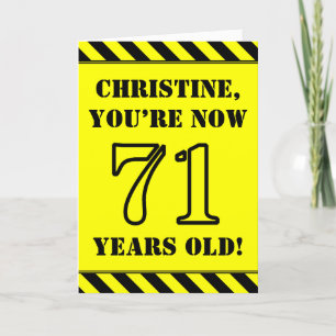 Carte 71e anniversaire : Jeu de style de crayon amusant 