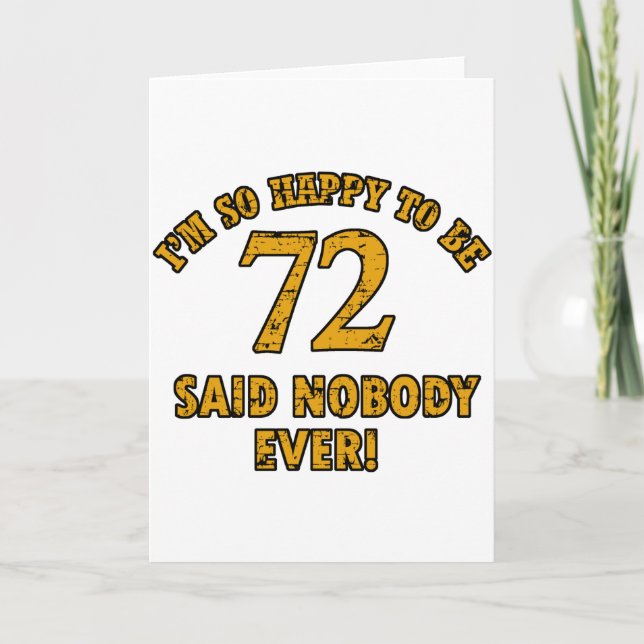 Carte 72 ans Anniversaire (Devant)