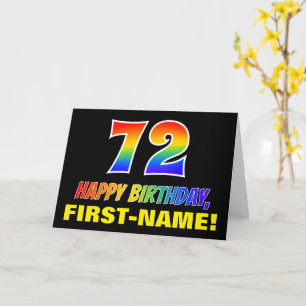 Carte 72e anniversaire : audacieux, amusant, simple, arc