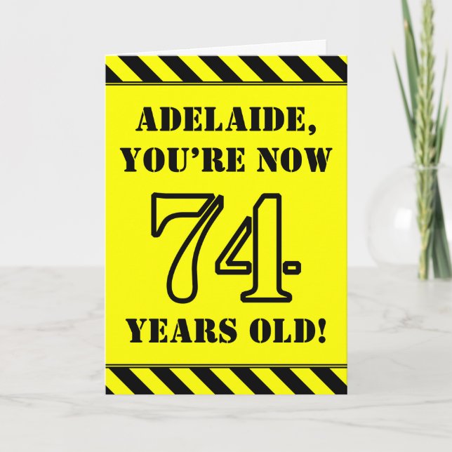 Carte 74e anniversaire : Jeu de style de crayon amusant  (Devant)