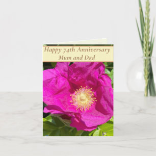 Carte 74e anniversaire modifiable