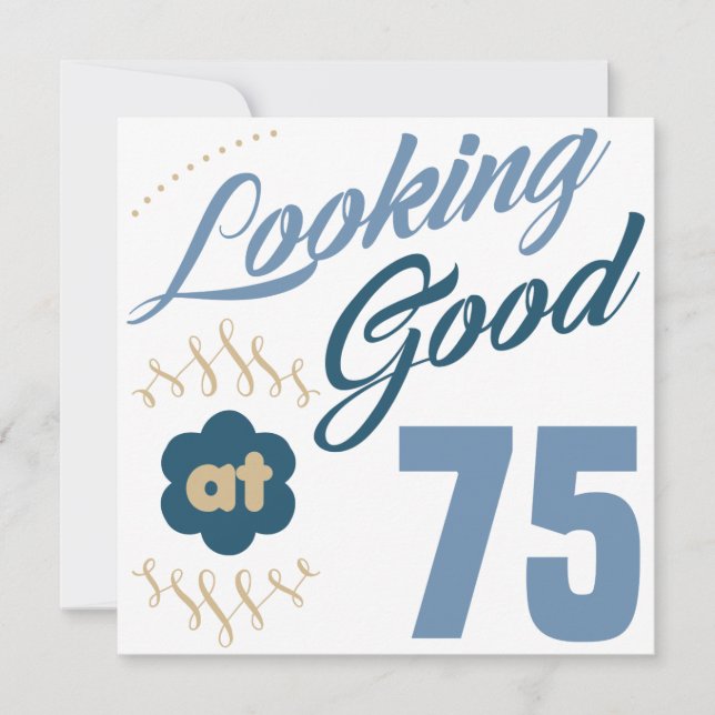 Carte 75e anniversaire à l'air bon (Devant)