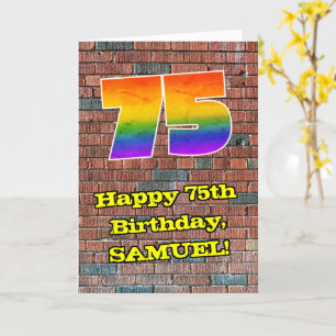 Carte 75e anniversaire : Arc en ciel inspiré par les gra