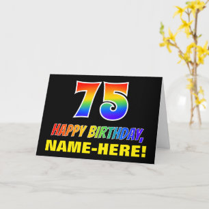 Carte 75e anniversaire : audacieux, amusant, simple, arc