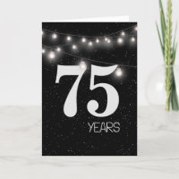 75e anniversaire avec lumières et étoiles