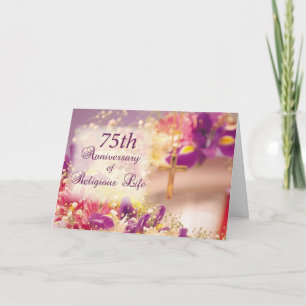 Carte 75e anniversaire de la vie religieuse