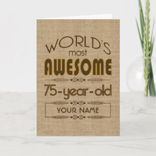 Carte 75e anniversaire du monde meilleur fabuleux