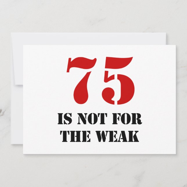 Carte 75e anniversaire Gag cadeau (Devant)