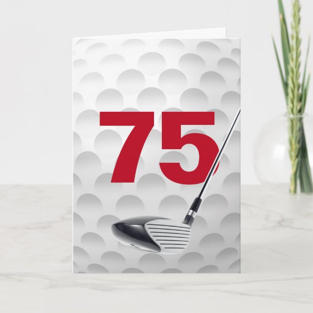Carte 75e anniversaire Golf Ball Design (Devant)