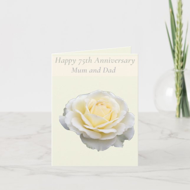 Carte 75e anniversaire modifiable (Devant)