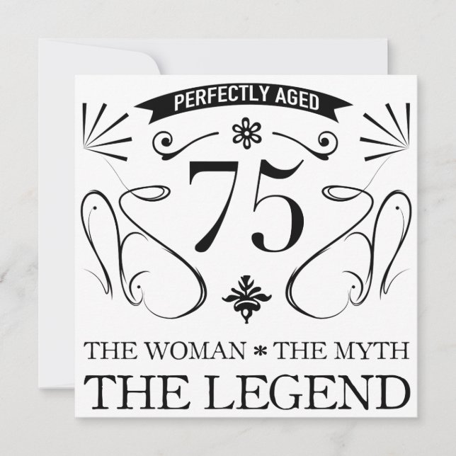 Carte 75e anniversaire pour les femmes (Devant)