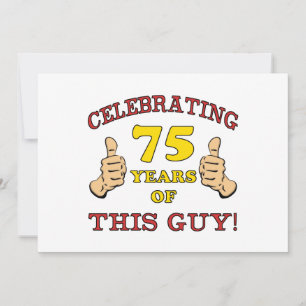 Carte 75e cadeau d'anniversaire pour lui