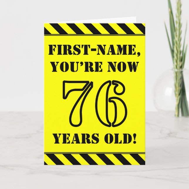 Carte 76e anniversaire : Jeu de style de crayon amusant  (Devant)
