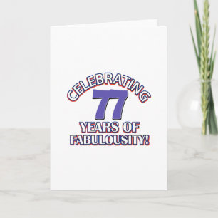 Carte 77 ans Anniversaire