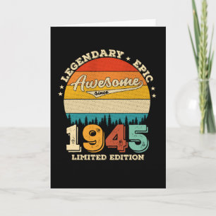 Carte 77 Ans Awesome depuis 1945 77e Anniversaire Cadeau