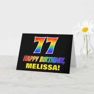 Carte 77e anniversaire : audacieux, amusant, simple, arc