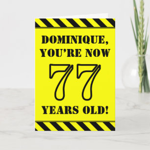 Carte 77e anniversaire : Jeu de style de crayon amusant,