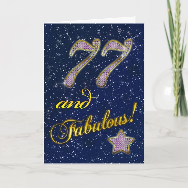 Carte 77e anniversaire pour quelqu'un Fabulous (Devant)