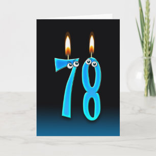 Carte 78e anniversaire bougies