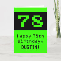 78e anniversaire : Nerdy / Geeky Style "78" et nom