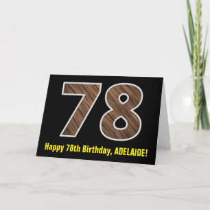 Carte 78e anniversaire : Nom + Faux Motif de grains de b