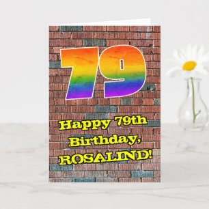 Carte 79e anniversaire : Arc en ciel inspiré par les gra