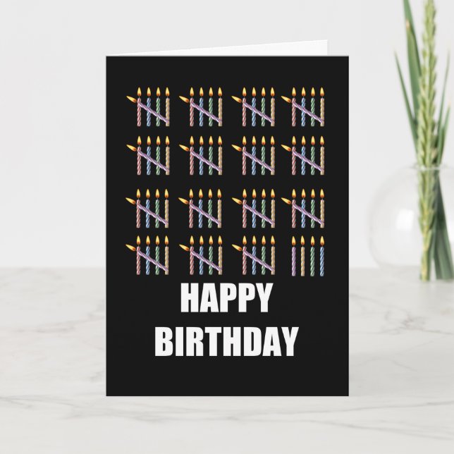Carte 79e anniversaire avec bougies (Devant)
