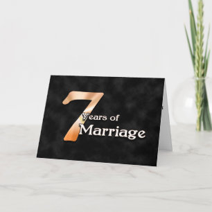 Carte 7 Ans de Mariage (anniversaire de mariage)