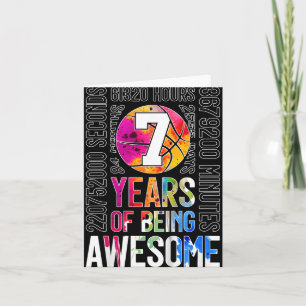 Carte 7 ans d'être génial basket-ball 7e anniversaire _