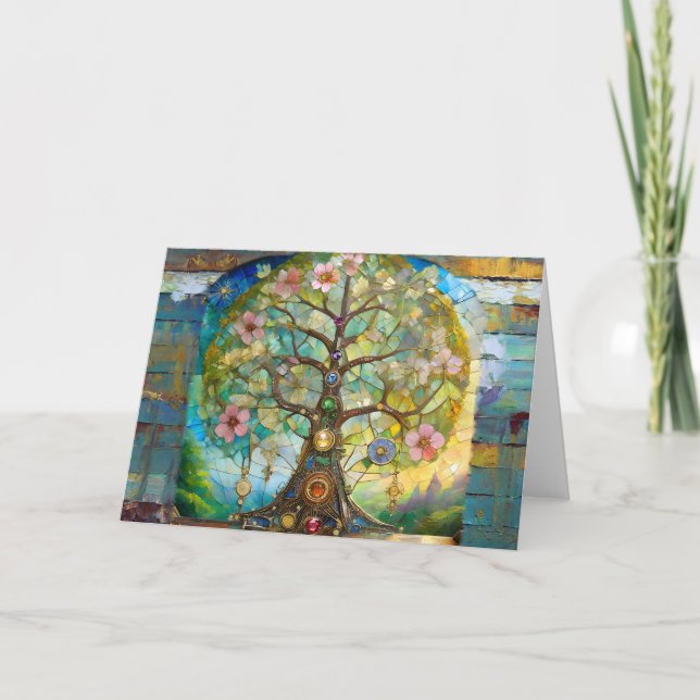 Carte 7 Chakra Fleurissant Arbre De Vie (Devant)